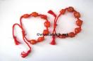 Red Cornelian Netted Tumble D-string Bracelet